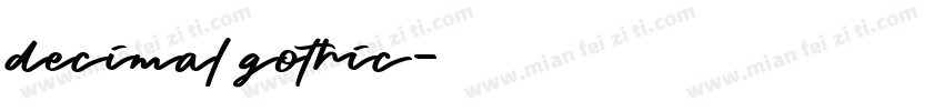 decimal gothic字体转换
